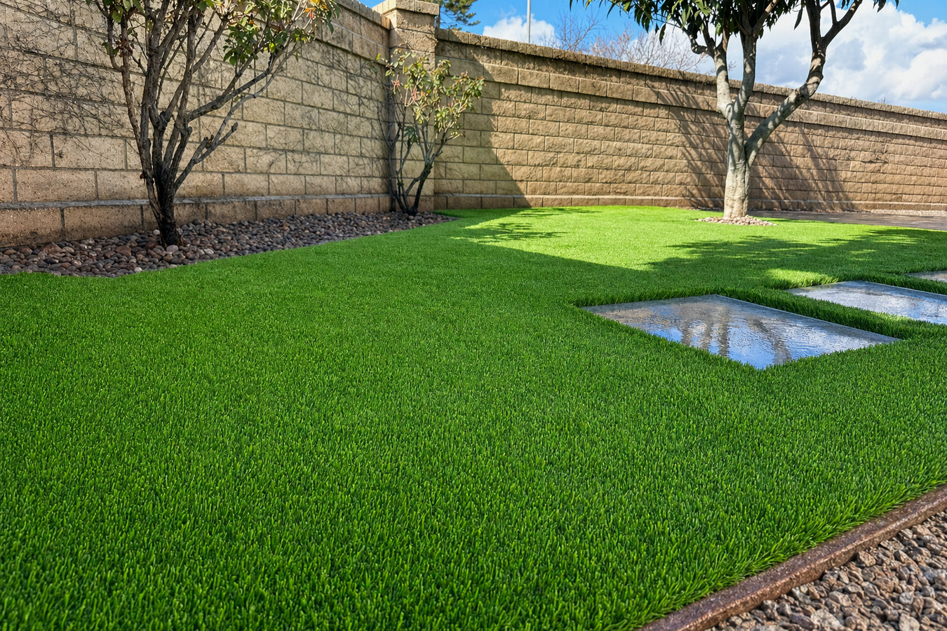 Artificial turf installation in Imperial, CA